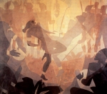 Aaron Douglas’ Study for Aspects of Negro Life: The Negro in an African Setting, 1934