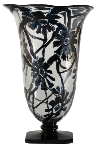 Black and White Steuben Vase